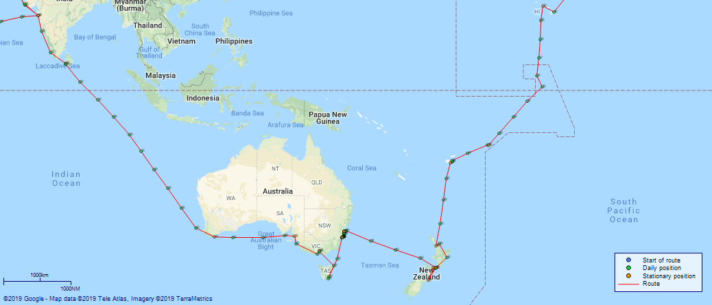 JP map New Zealand Australasia