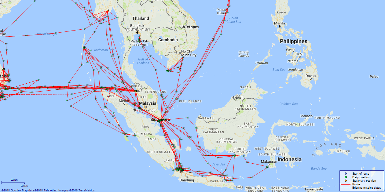 JP map Diana Indonesia and Malaysia