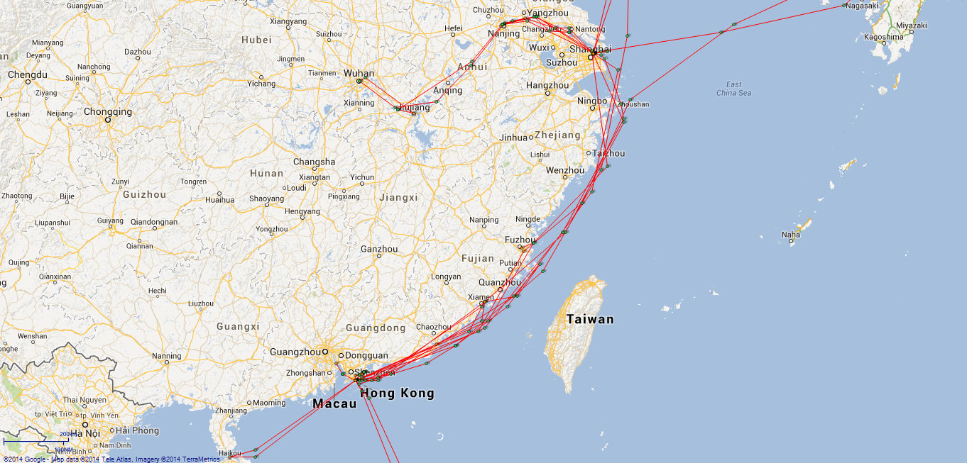 JP map Foxglove East China
