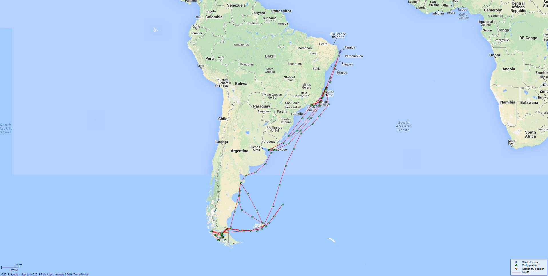 JP map Carnarvon South America