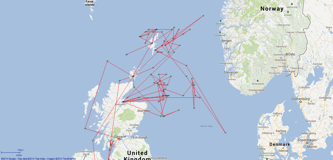 JP map Crescent North Sea