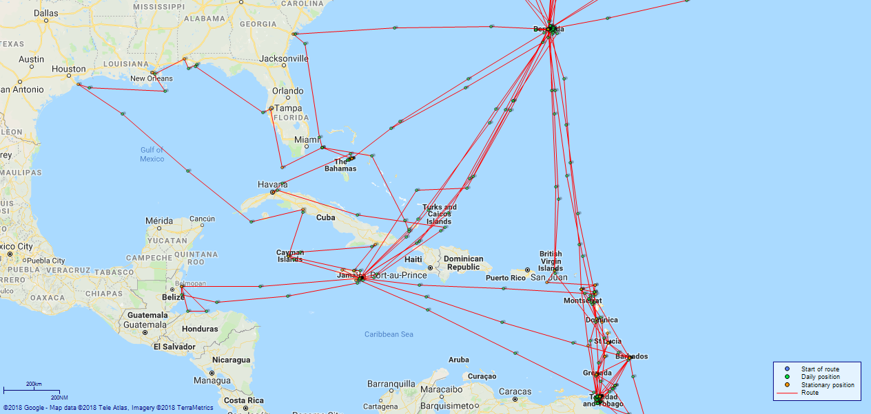 JP map Constance West Indies