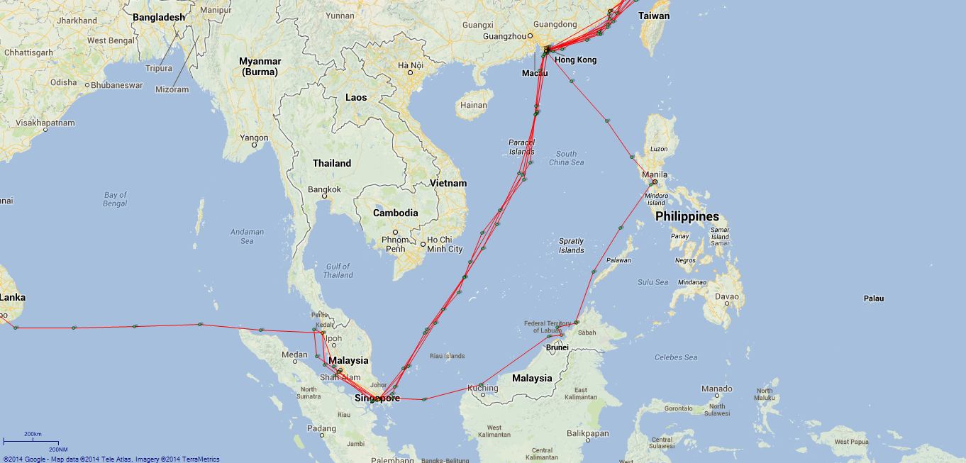 JP map Titania Malaya - Hong Kong