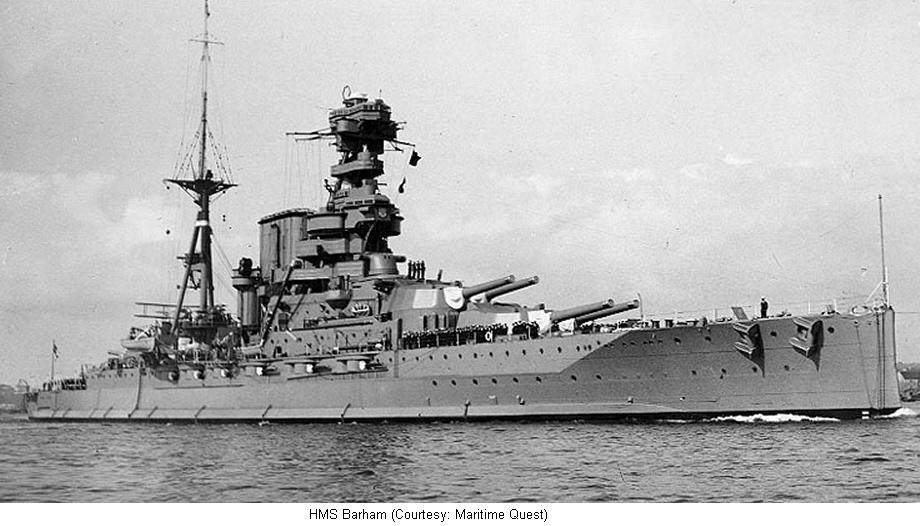 Hms Barham British Battleship Ww2