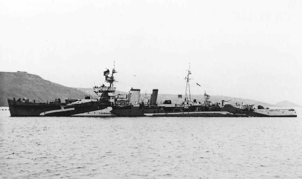 HMS Calcutta, British light cruiser, WW2