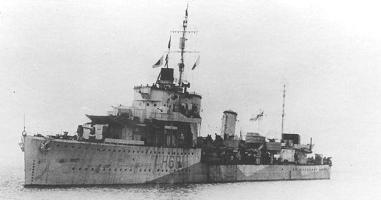HMS Foxhound, later HMCS Qu'Appelle, destroyer